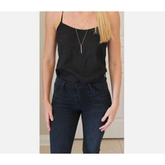 J. Crew Tops - J. Crew Factory Racerback Silky Cami Top in Black